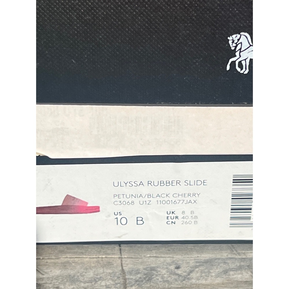 Coach Ulyssa Rubber Slide Petunia Black Cherry Pink Jelly Sandals C3068 Women10 - Picture 2 of 5